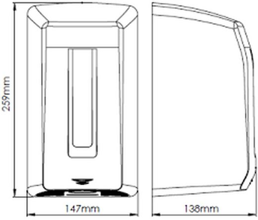 Secador de manos smartflow automático ABS Blanco M04A Mediclinics
