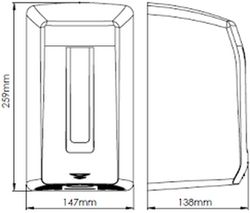 Smartflow automatischer Händetrockner ABS Satingrau M04ACS Mediclinics