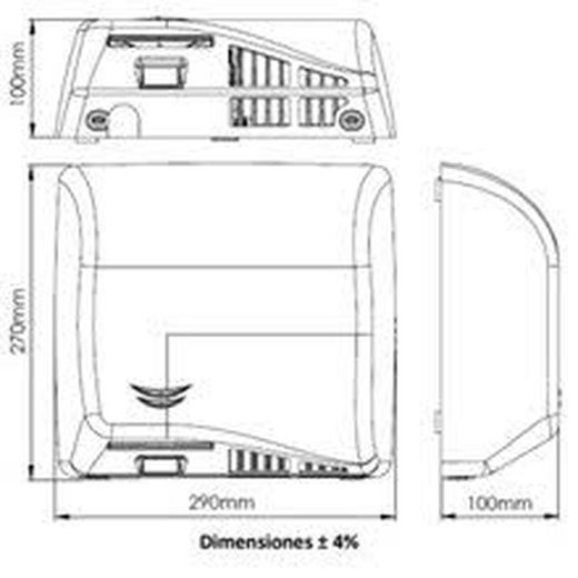 Secador de manos speedflow automático Acero inox AISI 304 Satinado M17ACS Mediclinics