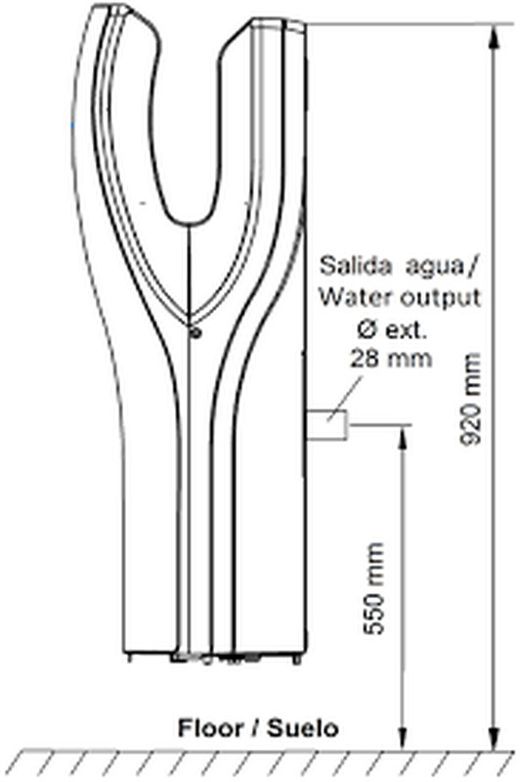 Secador de manos Dualflow automático ABS Blanco M-14A Mediclinics