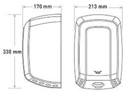 Automatischer Machflow-Händetrockner Edelstahl AISI 304 Satin M-09ACS Mediclinics