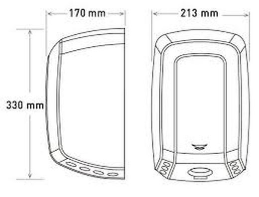 Automatischer Machflow-Händetrockner Edelstahl AISI 304 Satin M-09ACS Mediclinics