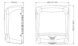 Secadora de manos optima automático Acero inox AISI 304 Satinado M99ACS Mediclinics