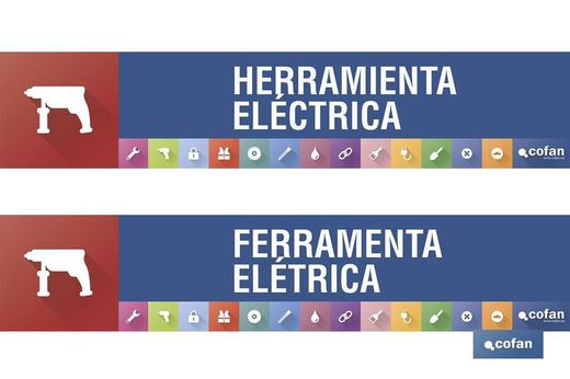 Signes portugais magnétisés pour exposant 975 x 200 mm - Jardim