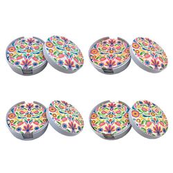 Set 6 posavasos Medidas: 5,5 cm x 11 cm x 11 cm  Material: Melamina Peso neto: 295 grs.