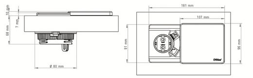 Square 80 network socket + usb