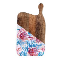 Korallenschneidebrett Maße: 1,5 cm x 19 cm x 35 cm Material: Holz Nettogewicht: 610 g.