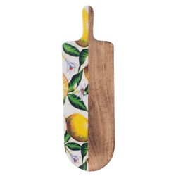 Tabla madera ovalada limones 1,7 cm x 14,5 cm x 49 cm