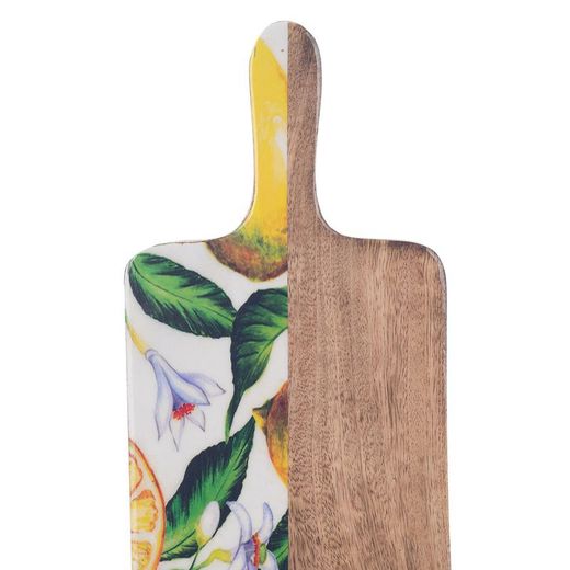 Tabla madera ovalada limones 1,7 cm x 14,5 cm x 49 cm 16828 Signes Grimalt