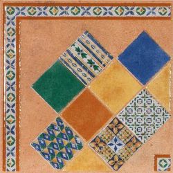 Taco decorativo Irta teja 16,5x16,5 Azuliber
