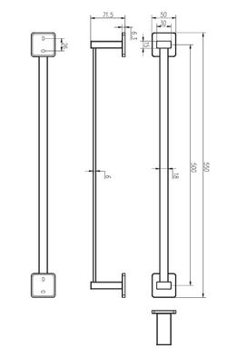 Technic 50Cm Toallero Oro Cepillado Medimex