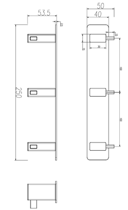 Technic Percha Triple Oro Cepillado Medimex