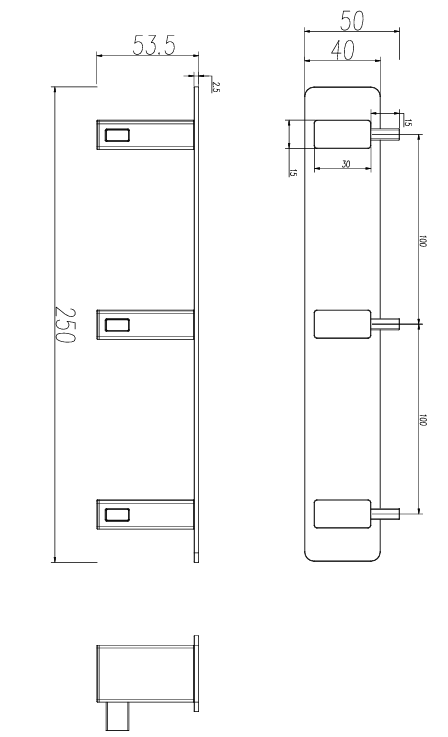 Technic Percha Triple Oro Cepillado Medimex