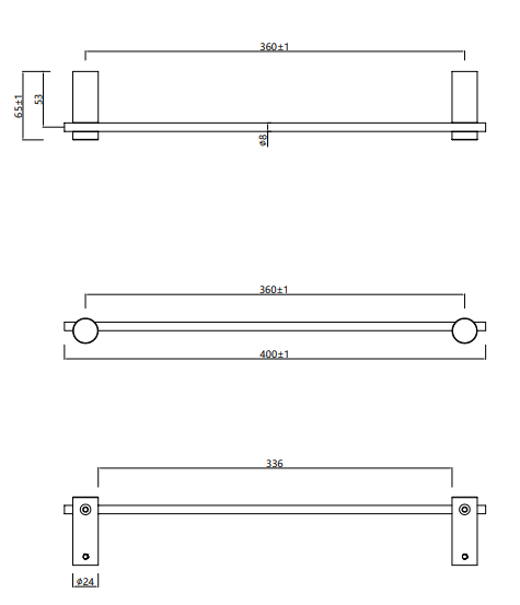 Time 40Cm Toallero Oro Rosa Cepillado Medimex