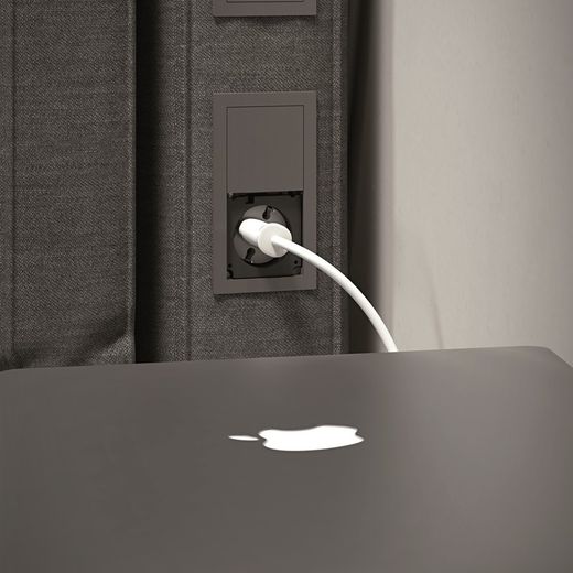 Versahit Netzwerkbuchse + USB schwarz Farbe