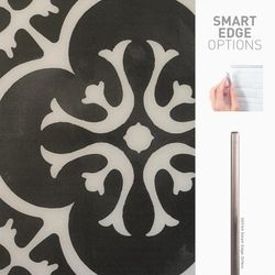 Rajola Adhesiu Vintage Girona Nera 19,69 cm x 19,69 cm The Smarttiles