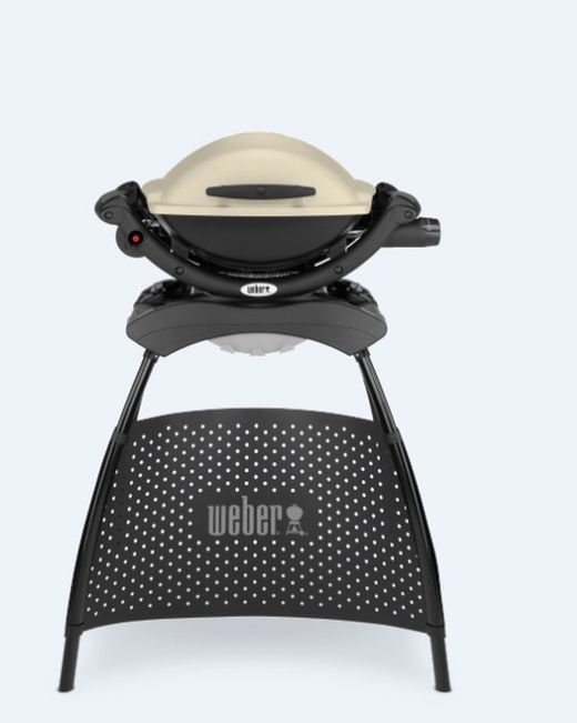 Barbacoa de gas Q 1000 Titanium con Stand Weber