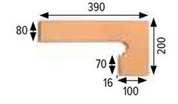 Caixa zanquin dret. 10 unitats Gres d'Aragó